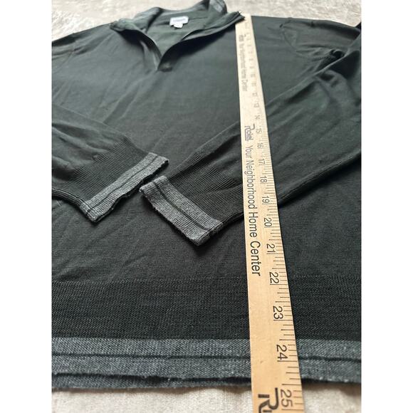 Armani Collezioni Sweater Mens Small S dark green Pullover Knit Lightweight wool - Picture 7 of 16